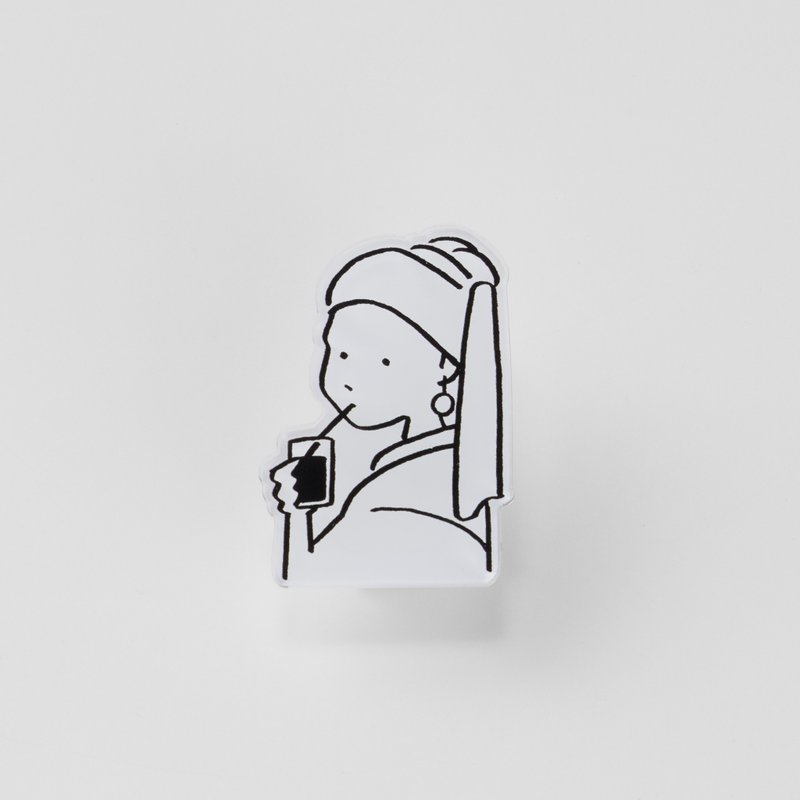 咖啡男孩压克力夹子 P 女孩 - 其他 - 压克力 白色