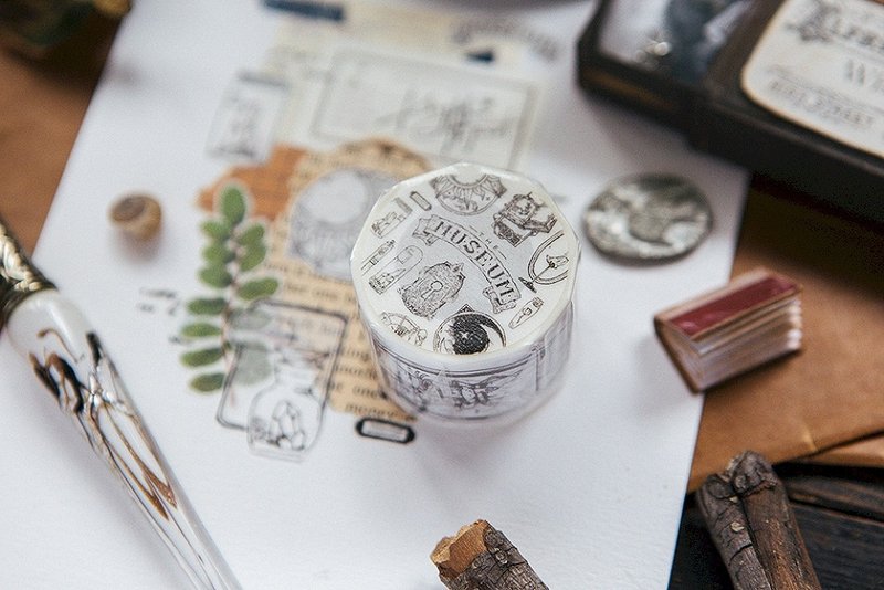 博物室 纸胶带 - OURS旅者博物室系列 - 纸胶带 - 纸 黑色