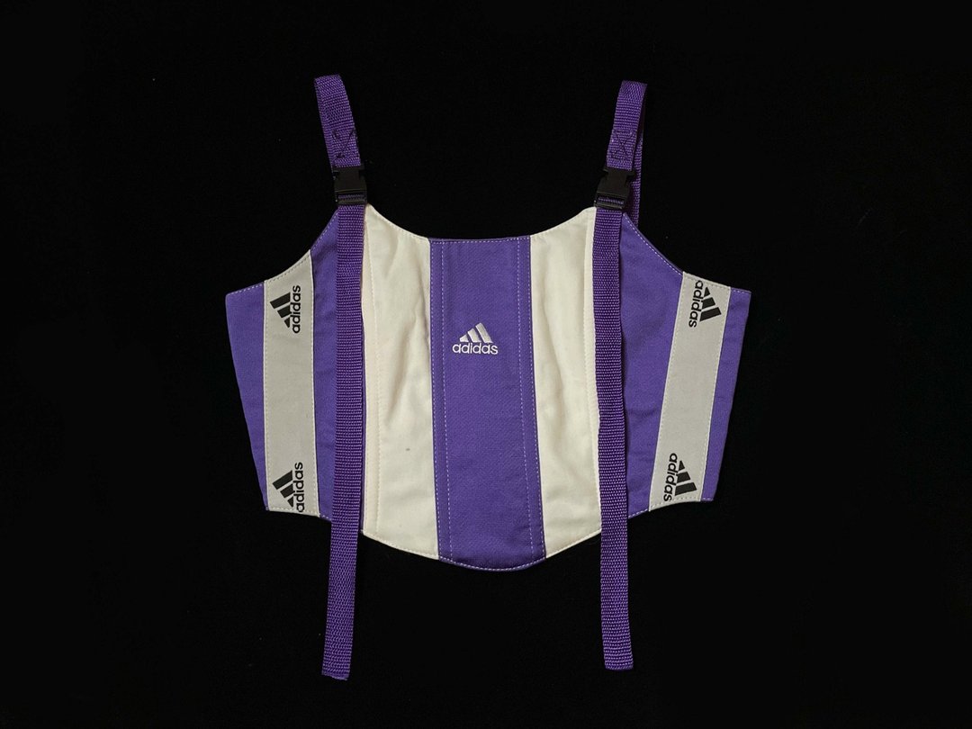 REGETHER 古着改制 adidas sportswear 后绑带马甲-13 - 女装背心 - 棉 紫色