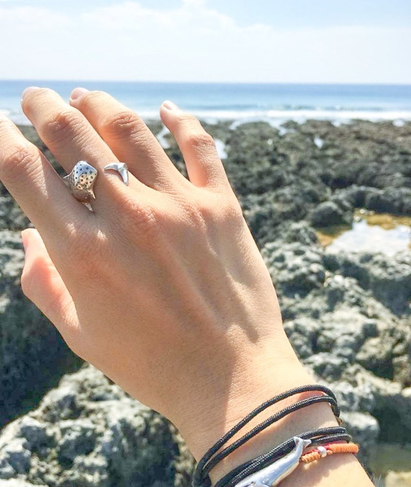 生物系-鲸鲨戒指 - 戒指 - 银 银色