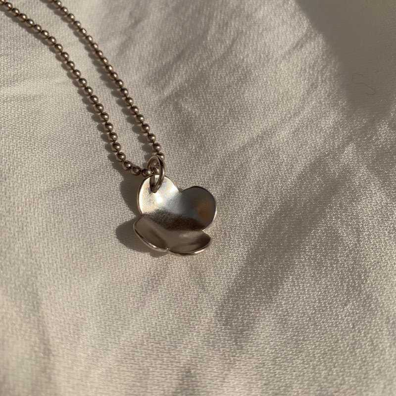 / 四圆办花 / 花花轮廓银项链 - 项链 - 纯银 银色