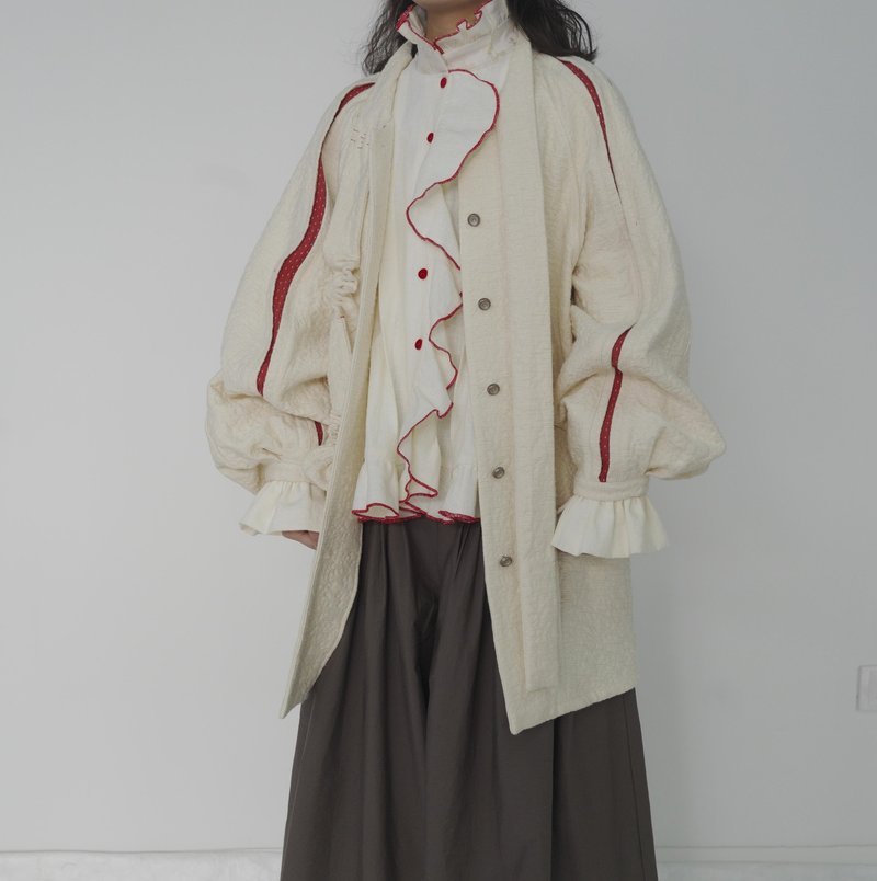【螺旋的梦】古典复古风/棉麻外套 - 女装休闲/机能外套 - 棉．麻 白色