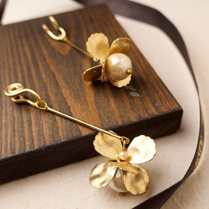 国宝 无痛耳夹 - 耳环/耳夹 - 其他金属 