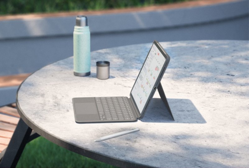 罗技Combo Touch 键盘保护套- iPad Air 11 寸5-6代 - 平板/电脑保护壳 - 塑料 