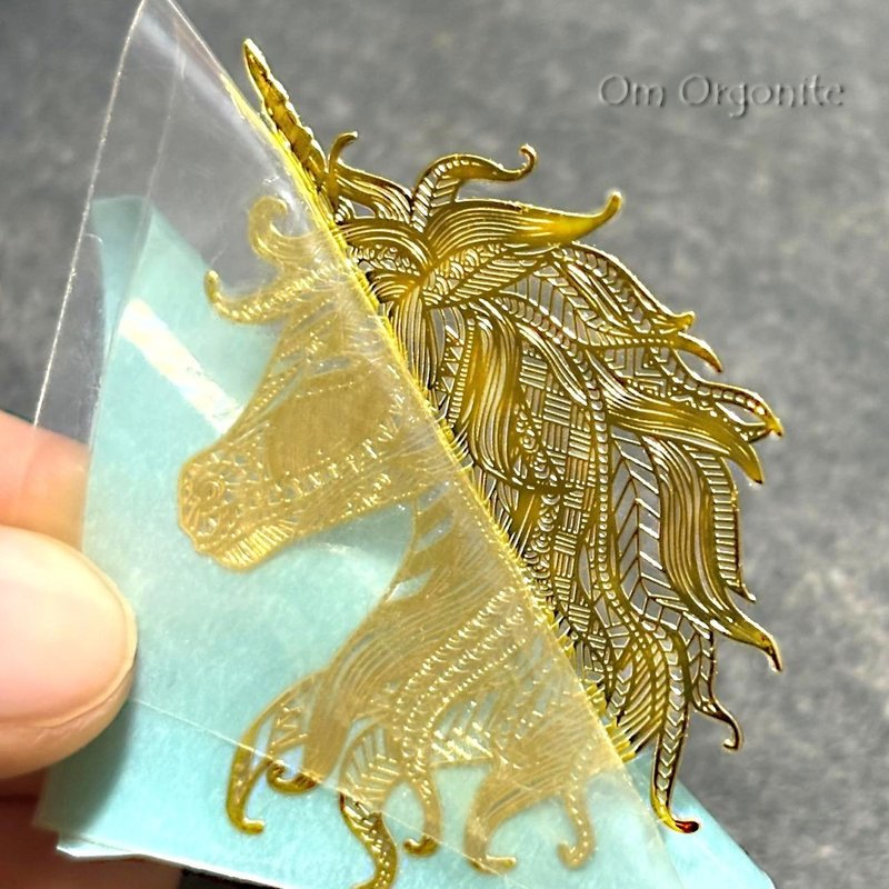 独角兽图腾金属贴纸 - 贴纸 - 其他金属 金色