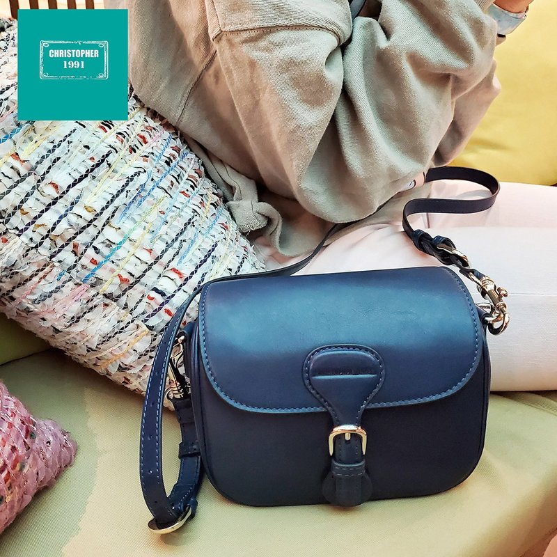 Saddle 真皮手袋,托特包,斜背包,斜孭袋 青蓝色 - 侧背包/斜挎包 - 真皮 蓝色