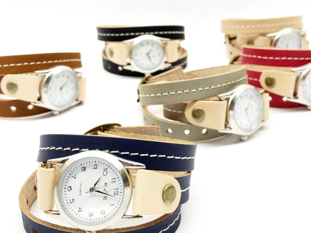 ROLL Catch the standard color gives an impression of your hand UP Roll-up wristwatch Round and round, Makiki RUW-ALL - 女表 - 真皮 多色