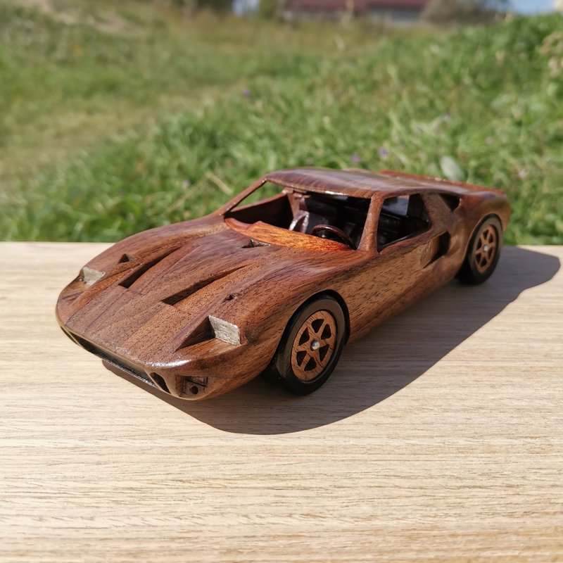 定制化玩具车模型福特 GT40 1966 - 摆饰 - 木头 