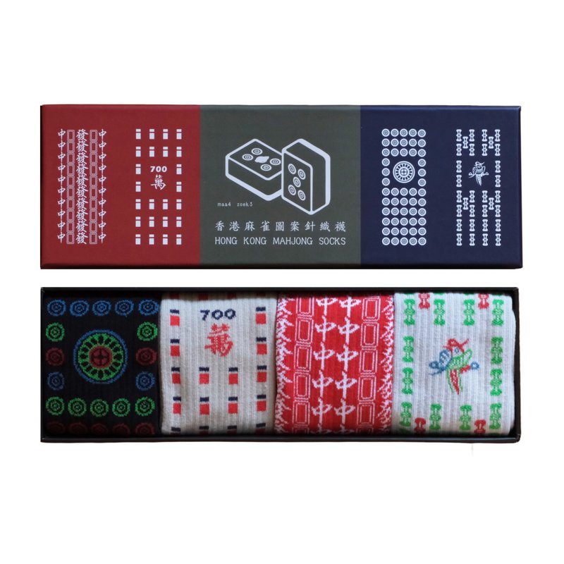Mahjong Socks 麻雀袜 - 绅士袜 - 棉．麻 