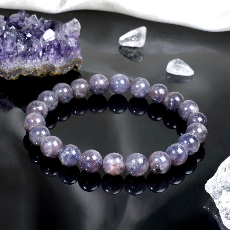 一图一物│#289 8.5mm 星空血滴堇青石水晶手链 心灵疗愈 好人缘 - 手链/手环 - 水晶 紫色