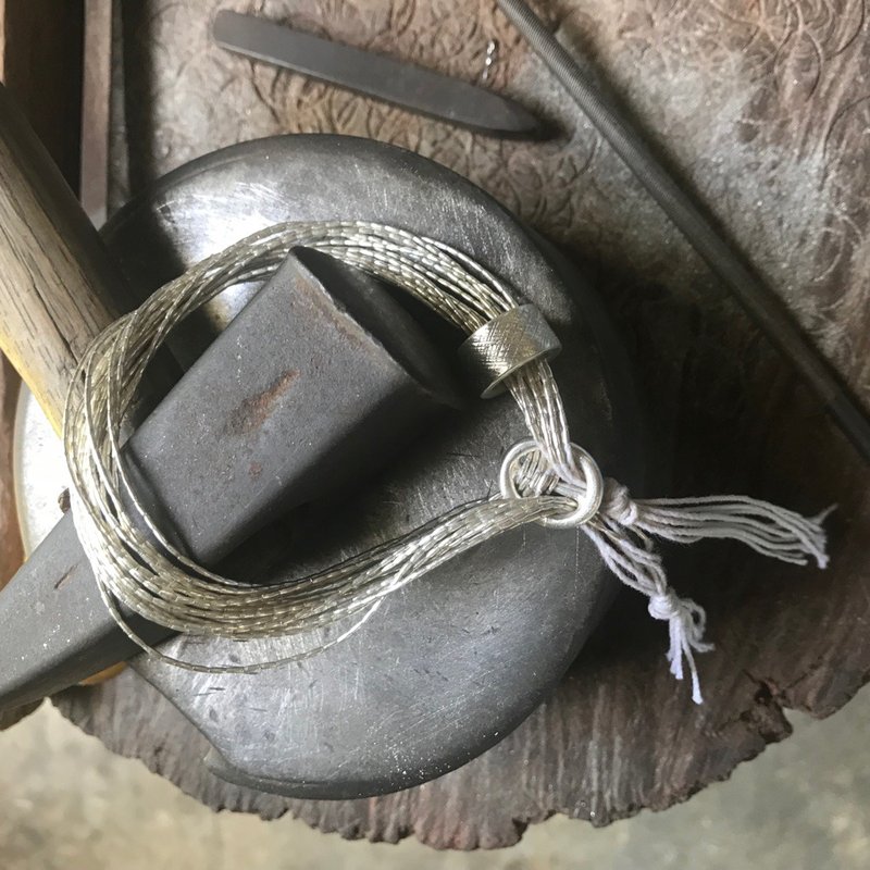 订制 20 厘米手腕 - 手工银多股手链 (B0080) - 手链/手环 - 银 银色