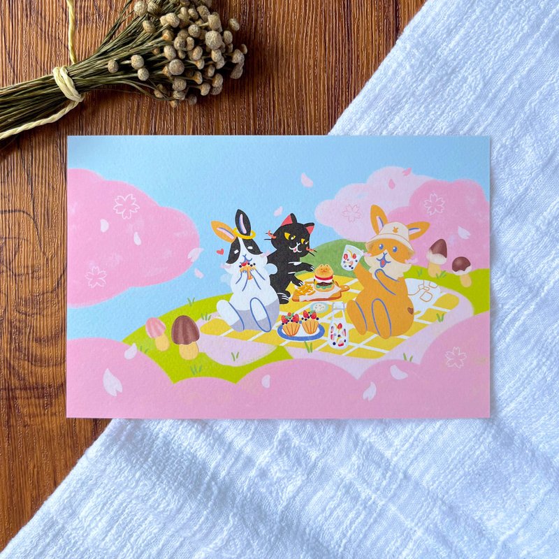 跟兔一起 | 明信片 | 共12款 - 卡片/明信片 - 纸 