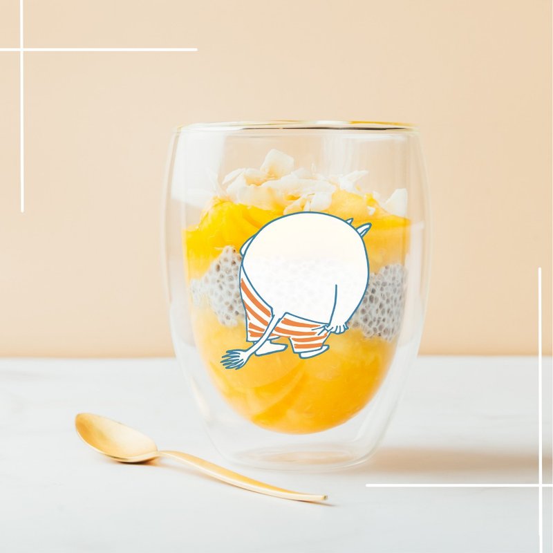 MOOMIN授权 | 夏日姆明 - 双层玻璃杯 350ml - 玻璃杯 - 玻璃 