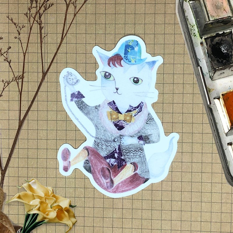 和纸贴纸/手帐贴纸 |喵肖像系列 - 贴纸 - 纸 