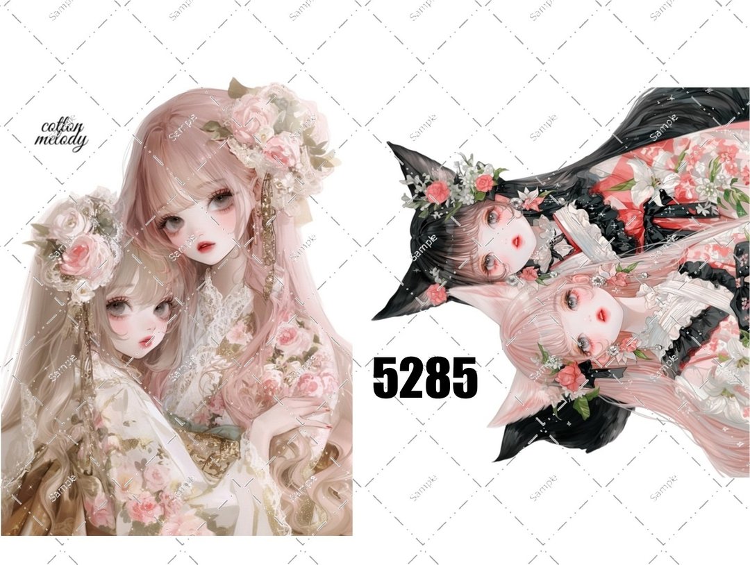 original sticker no.5285 人物贴纸 原创贴纸 原创人物贴纸 装饰贴纸 cotton melody - 贴纸 - 纸 
