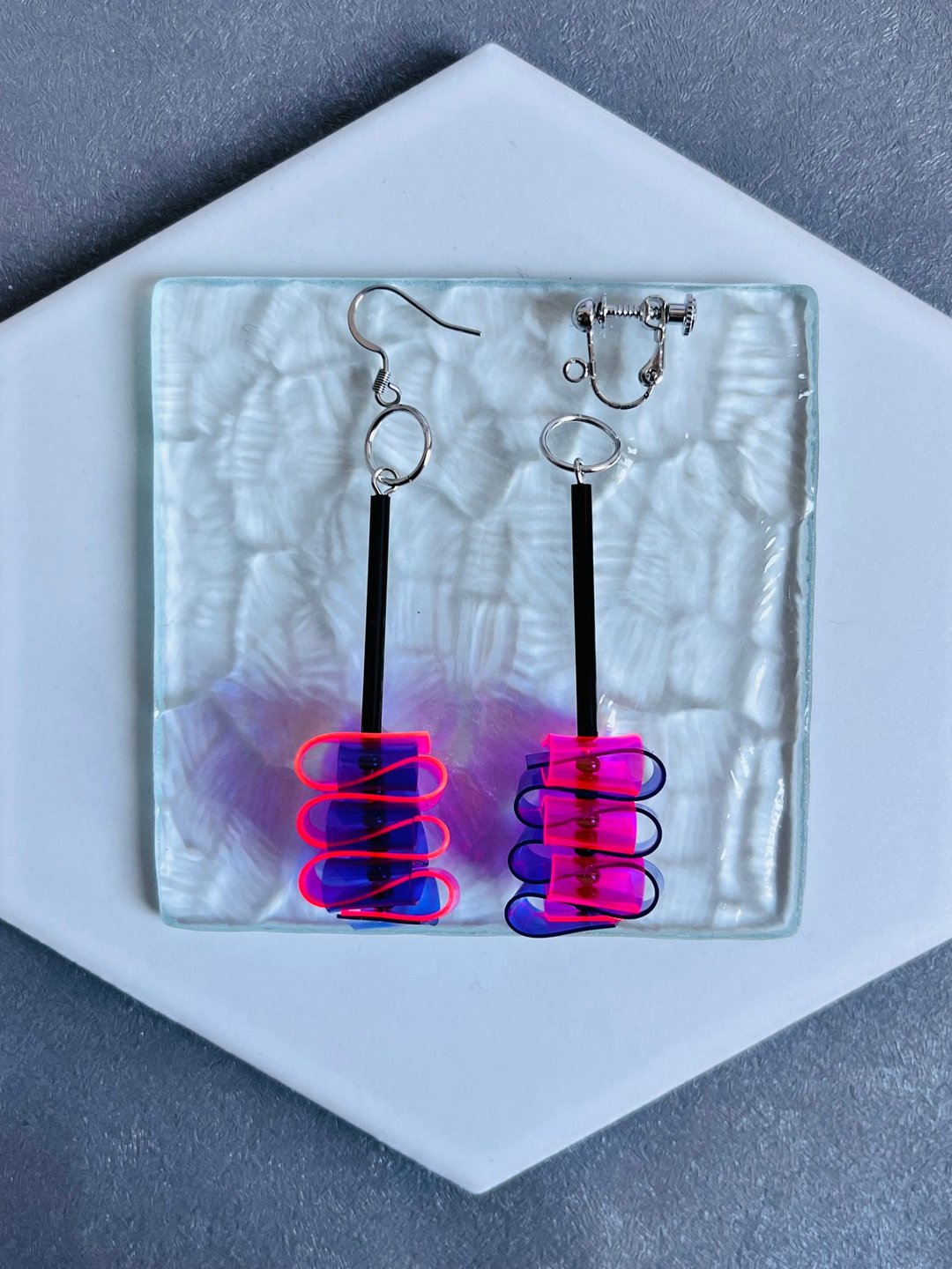 PVC DesignA 023 耳针/耳夹 - 耳环/耳夹 - 其他材质 紫色