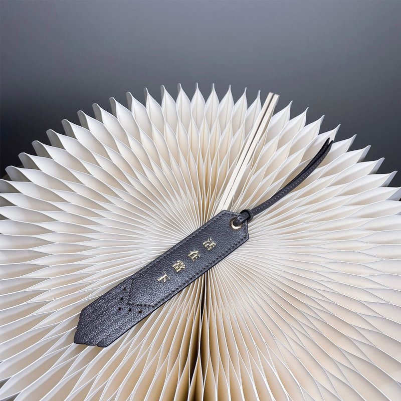 【MANAAKI】精神流苏书签 皮革 - 书签 - 环保材料 灰色