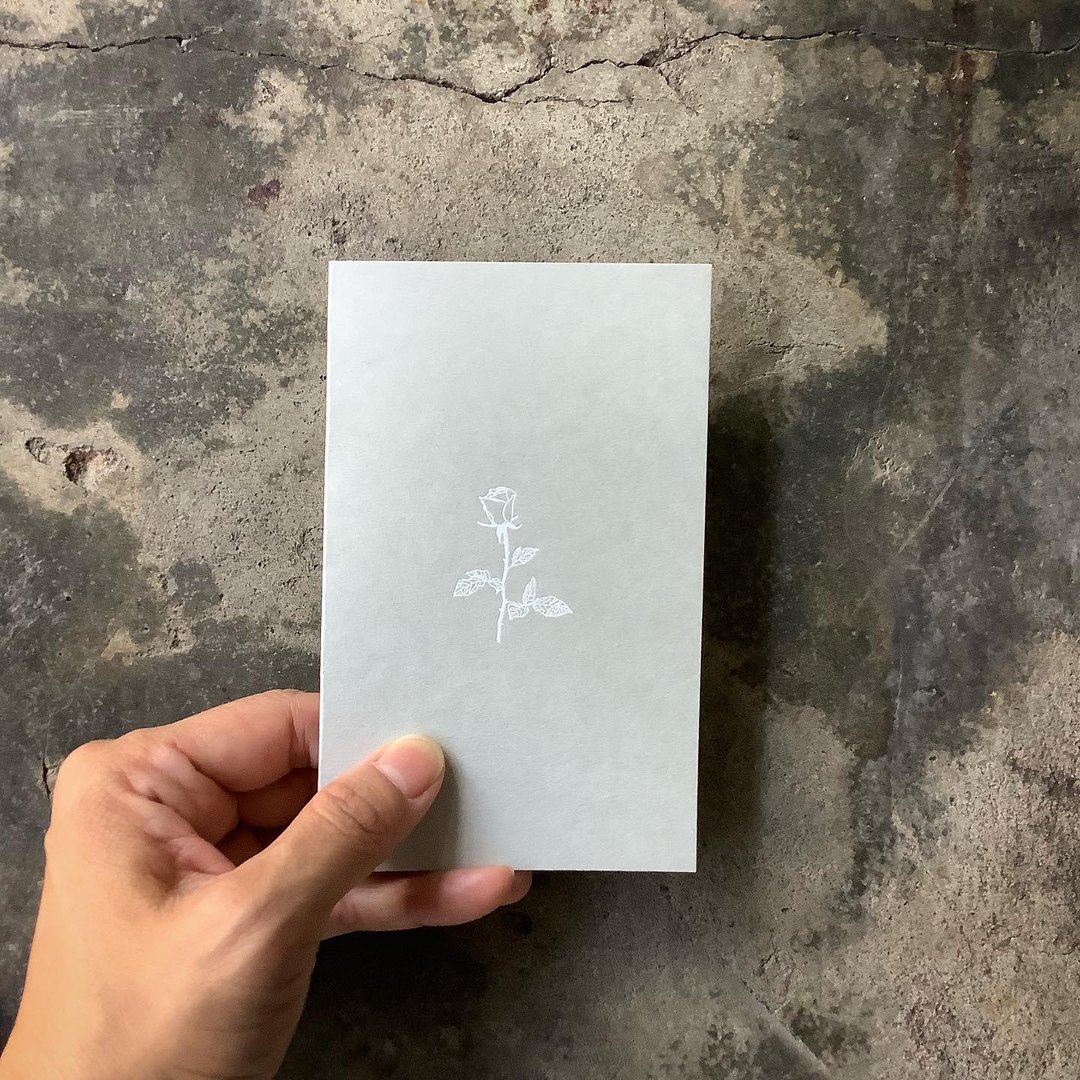 卡片/Rose玫瑰/灰卡烫白 - 卡片/明信片 - 纸 灰色