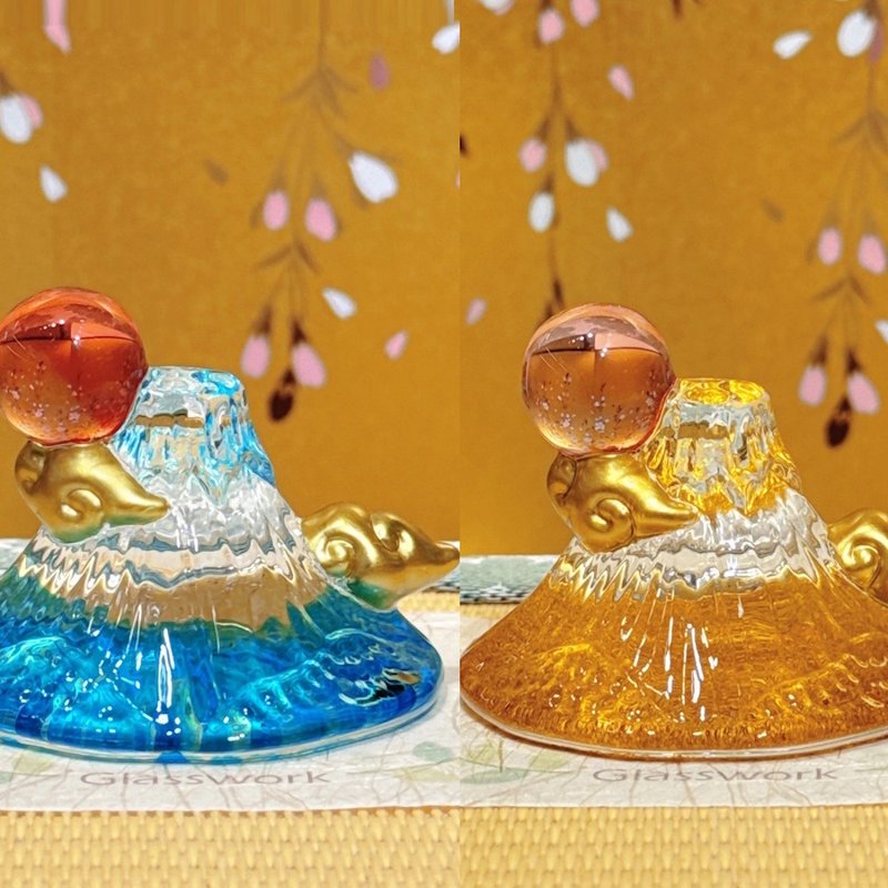【瑞岳映日】日本富士山玻璃灵峰瑞光吉祥摆件 - 摆饰 - 瓷 多色