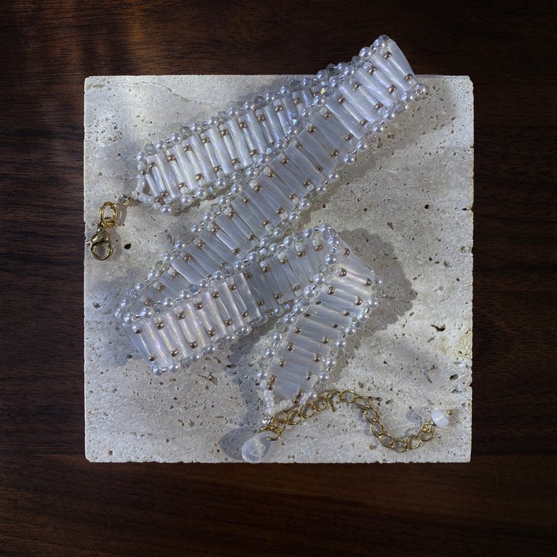 Atelier Pluton实验序号 | PL493 - 项链 - 玻璃 白色