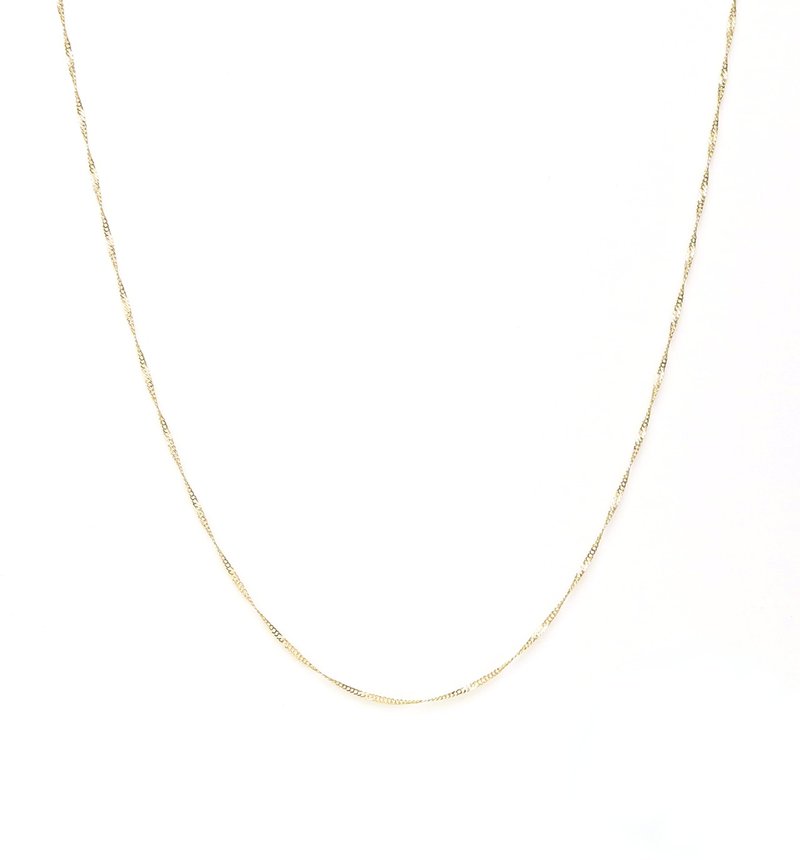 [Made in Japan] K10YG (10K Yellow Gold) Necklace Screw Chain (Overall 40cm) - 项链 - 贵金属 金色