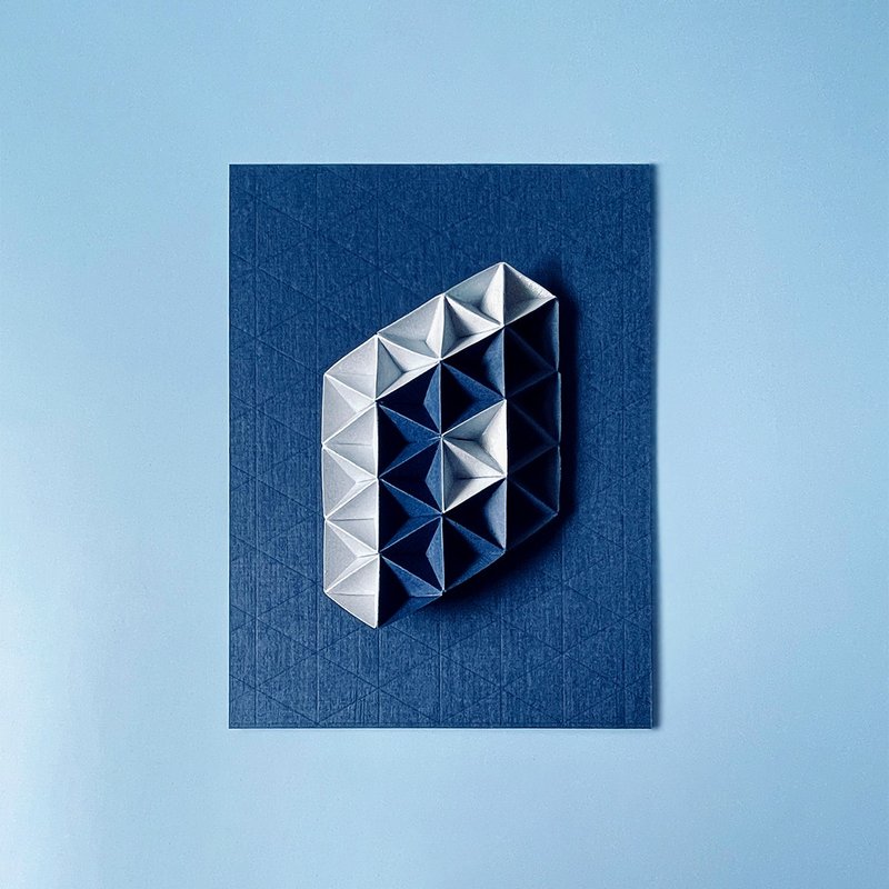 【风格挂饰】浮动的维度 | cube | 蓝银款 - 摆饰 - 纸 蓝色