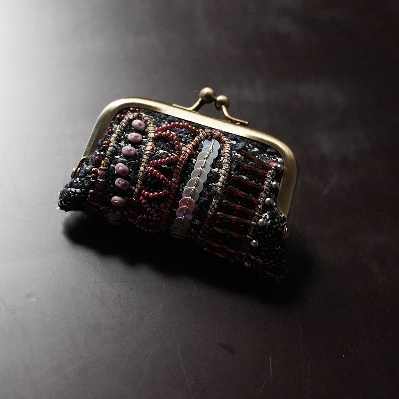 tiny purse with frame, coin purse, white purse, accessory purse, No,7 - 化妆包/杂物包 - 塑料 黑色