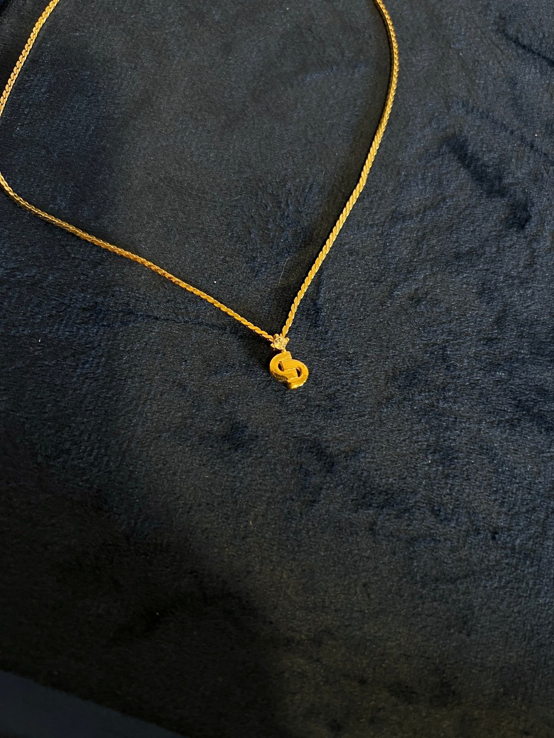 Dior CD crystal necklace 闪石CD颈链 日本中古vintage - 项链 - 其他金属 银色
