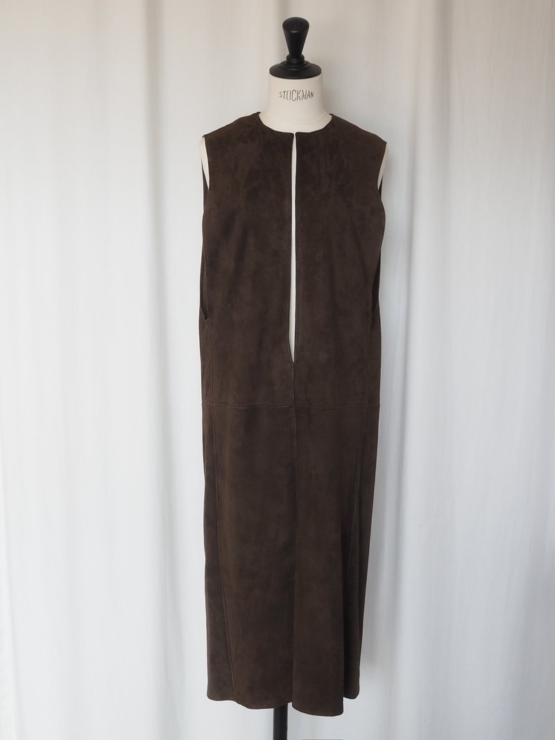 HERMÈS by Martin Margiela Vareuse 洋装 爱马仕 瓦卢兹 洋装 古董 - 晚装/礼服 - 真皮 咖啡色