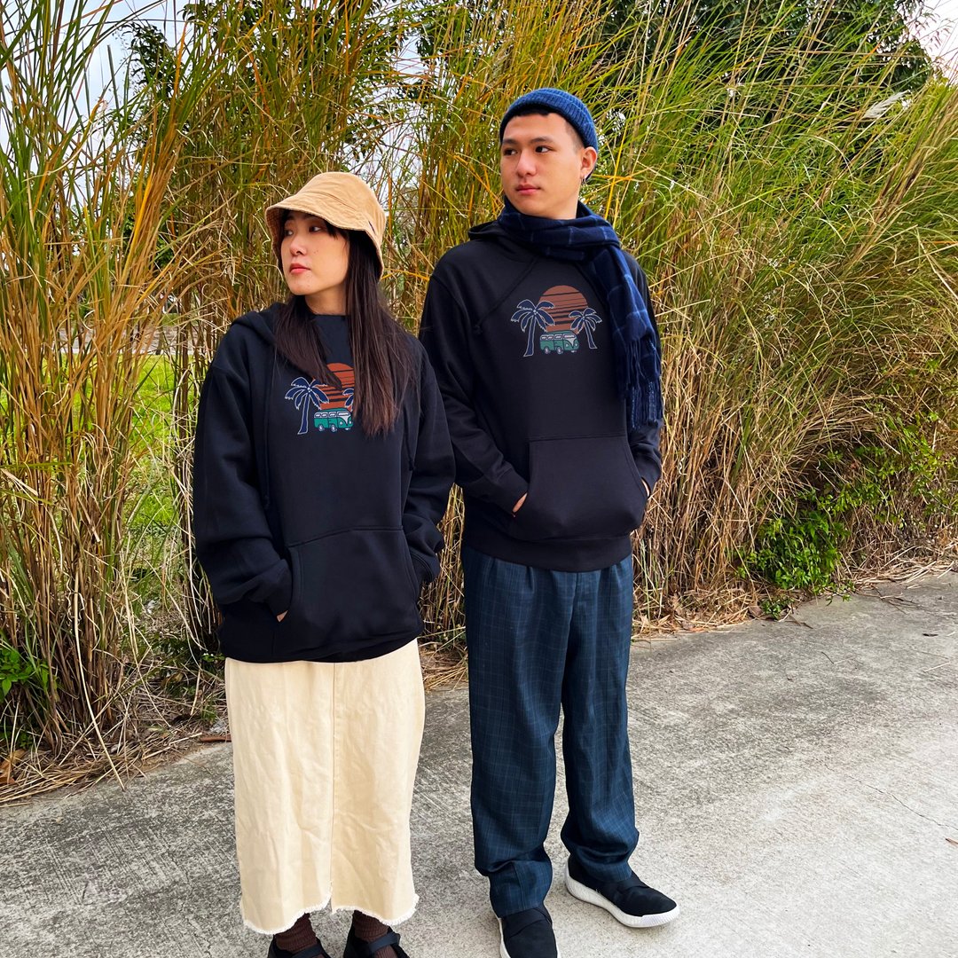 【-2099浪漫两入组】定制&设计款-棉柔舒适帽踢 - 中性连帽卫衣/T 恤 - 棉 多色