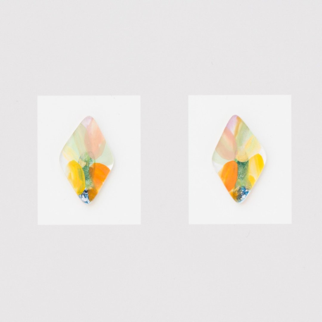 earrings (夾式 or 針式) - 耳环/耳夹 - 压克力 黄色