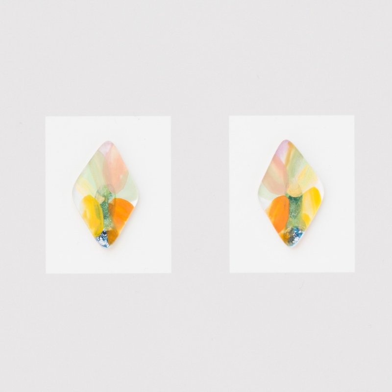 earrings (夾式 or 針式) - 耳环/耳夹 - 压克力 黄色