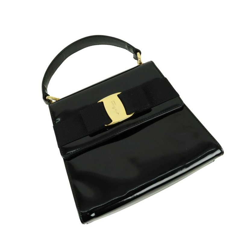 Salvatore Ferragamo Vara 蝴蝶结 两用肩背包 - 01434 - 侧背包/斜挎包 - 真皮 黑色