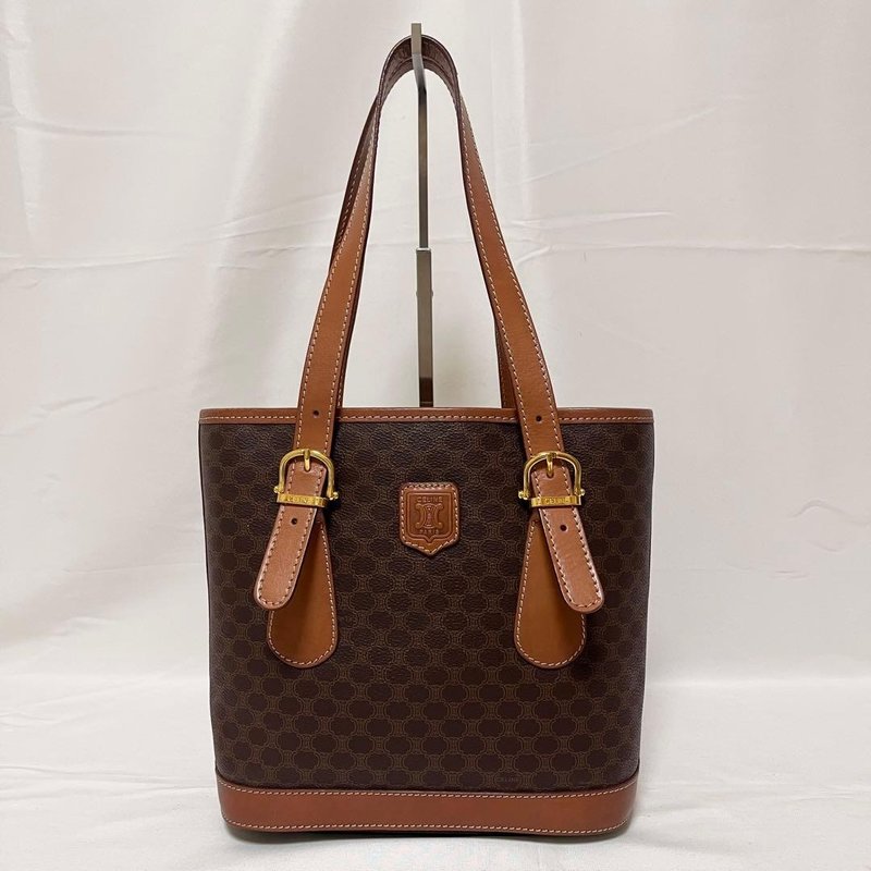 正品 CELINE 赛琳 马卡龙托特包 手提包 棕色 DM93 二手 - 手提包/手提袋 - 其他材质 咖啡色