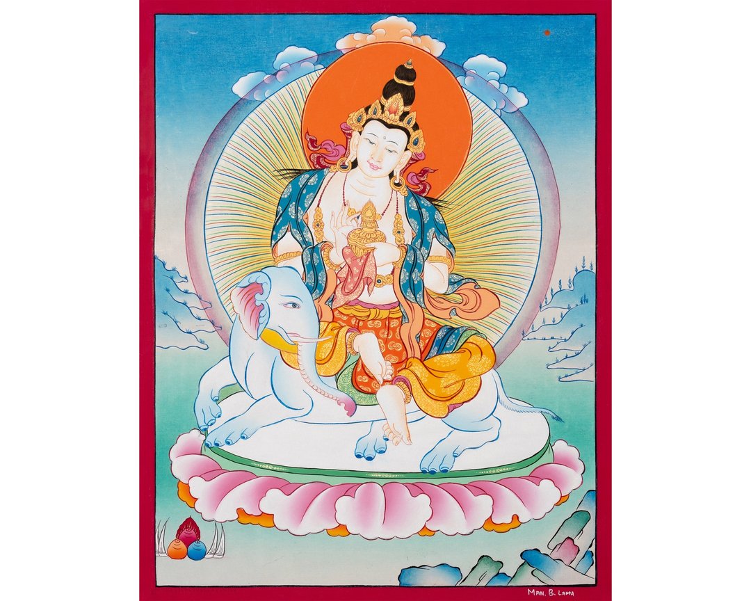 精美的虚空藏菩萨唐卡画  拥抱天界智慧 - 墙贴/壁贴 - 其他材质 多色