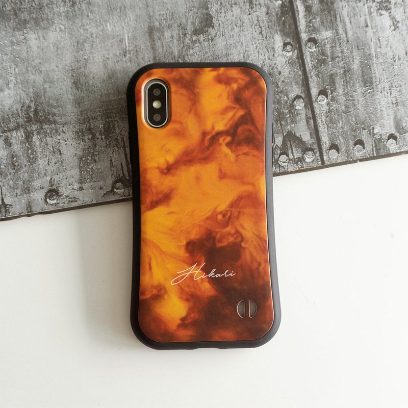 iPhone 限量版智能手机保护壳 握把保护壳 [玳瑁款式名称] 哑光色彩 Nuance 彩色 S Line 保护壳 iPhone PM04U - 手机壳/手机套 - 塑料 咖啡色