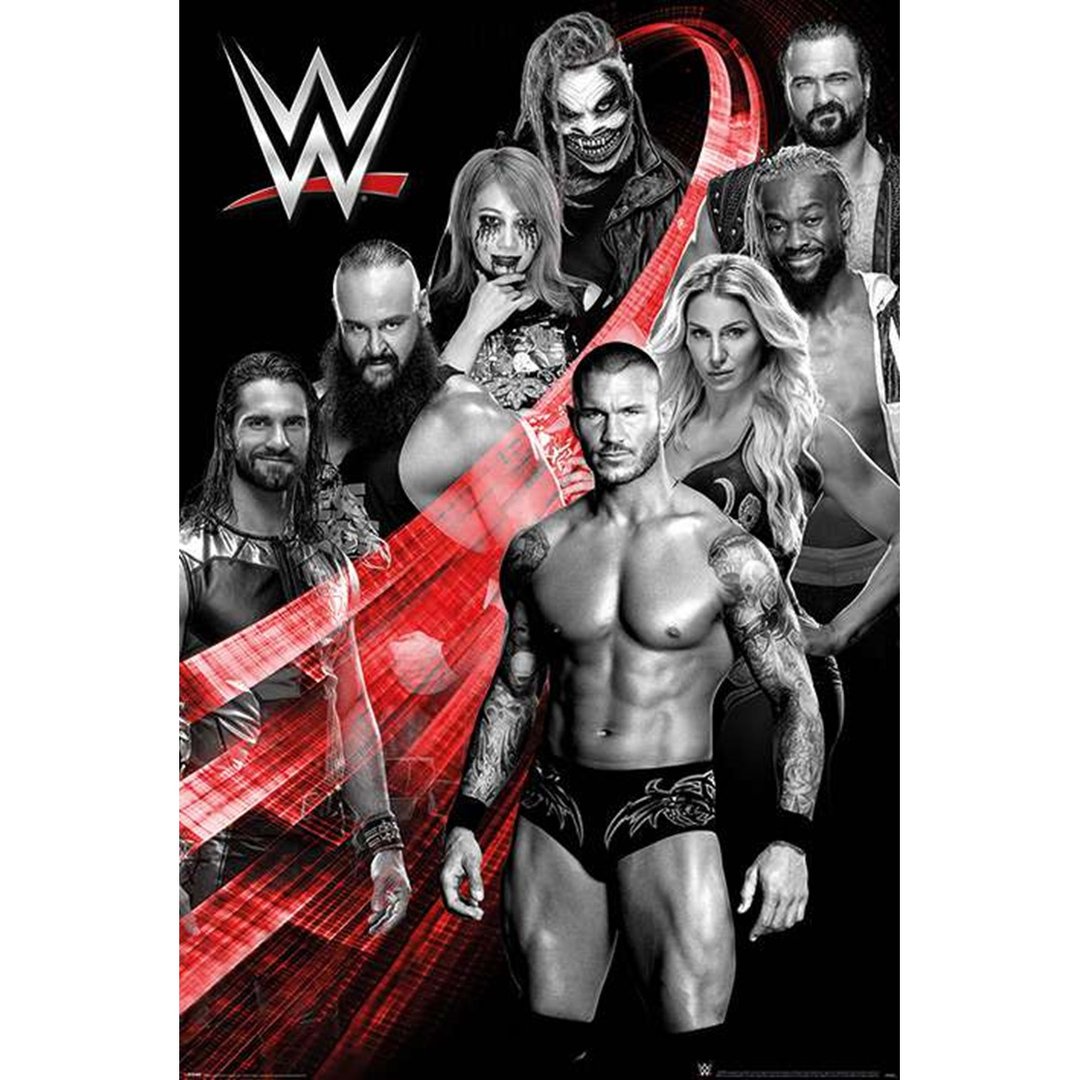 【WWE】Superstars 英国进口海报 Randy Orton/Seth rollins - 海报/装饰画/版画 - 其他材质 灰色