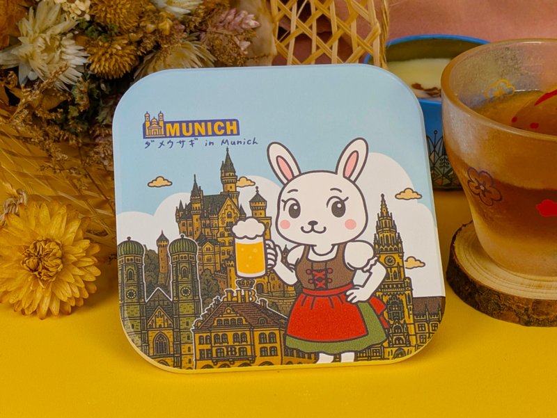陶瓷杯垫【废兔 in Munich】 - 杯垫 - 陶 