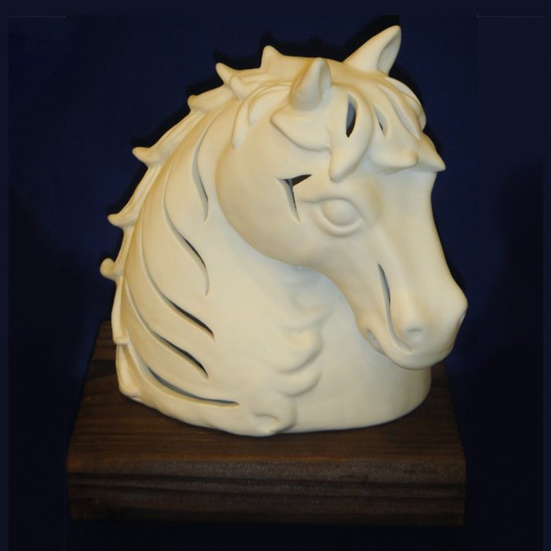 【新年送礼】马到成功 透光白瓷灯 夜灯 雕塑 摆饰 装饰 入厝礼 - 灯具/灯饰 - 陶 白色