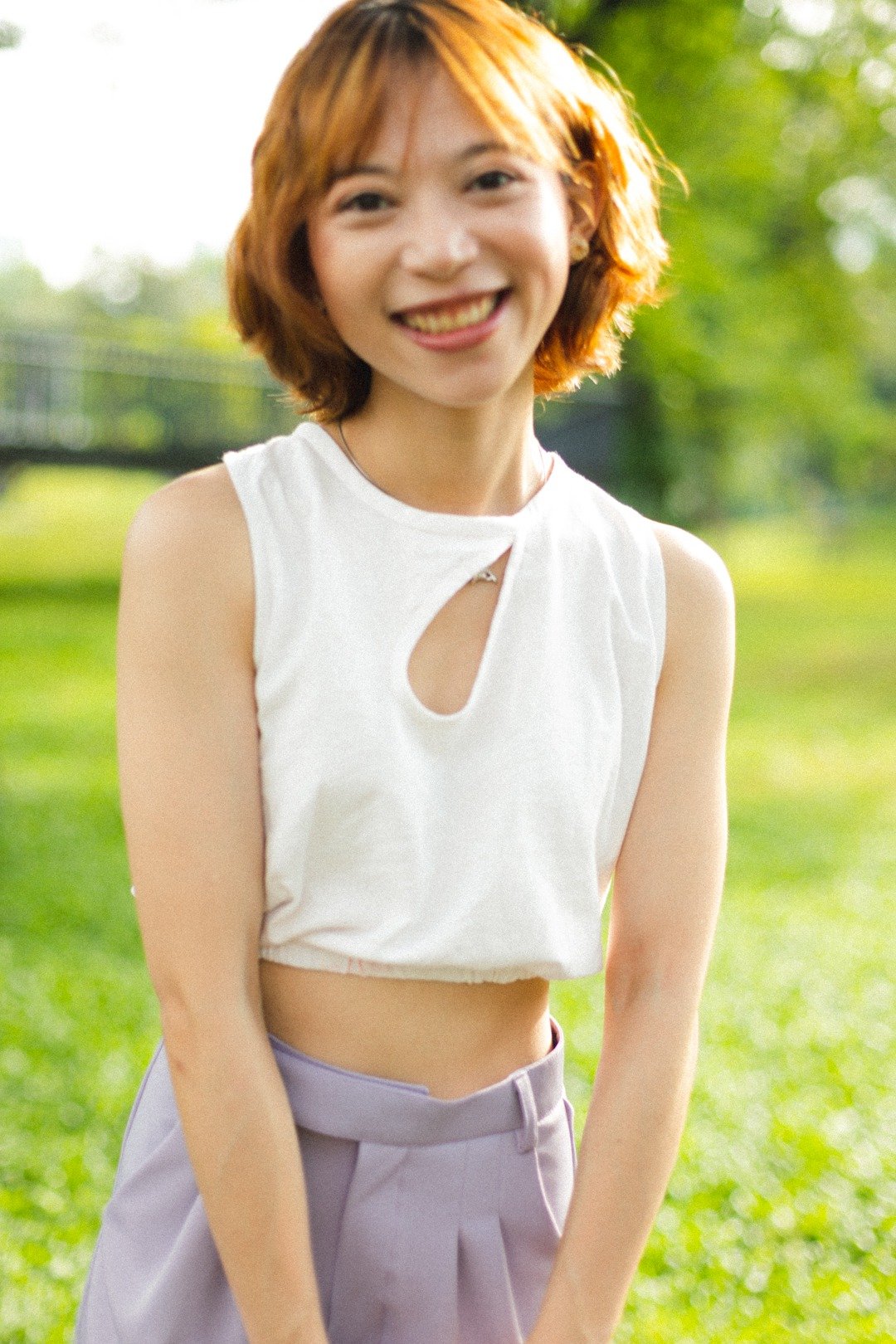 White Sleeveless - 女装上衣 - 亚麻 白色