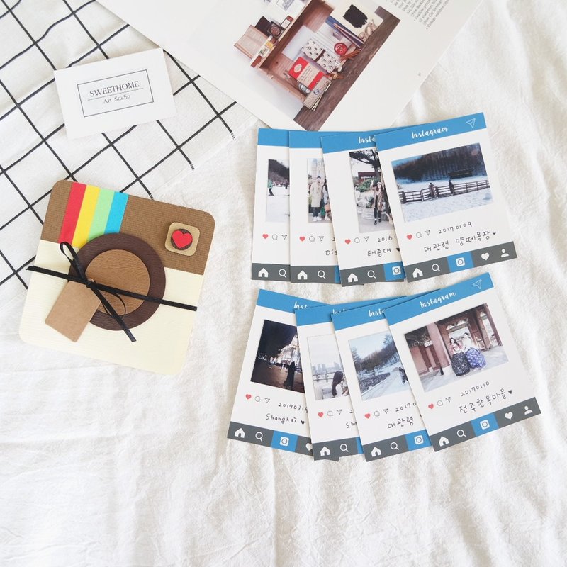 现货 / IG 造型手工卡片－口袋式收纳小卡 经典原色 情人创意卡片 - 卡片/明信片 - 纸 