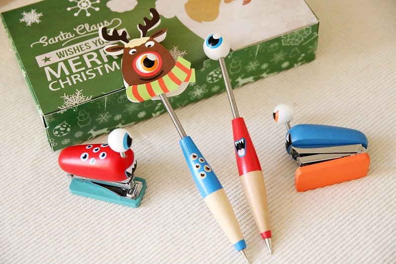 外星宝宝文具组-(订书机2入+原子笔2入) - 其他 - 木头 