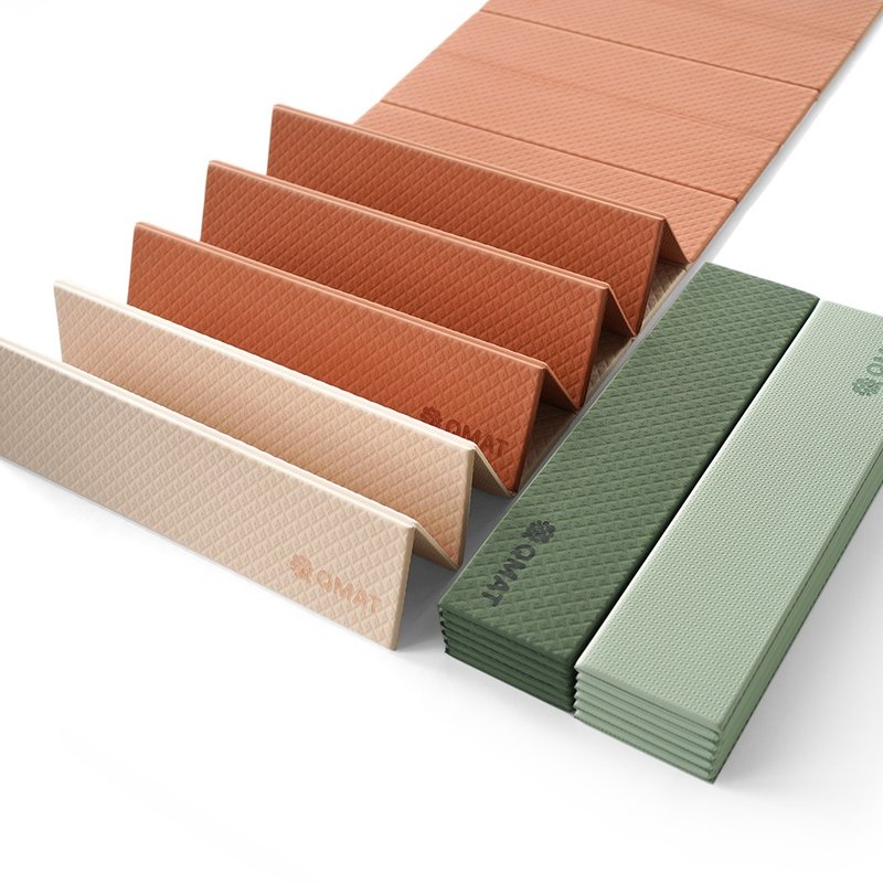 【QMAT】6mm折叠瑜珈垫(十二折垫) - 单色 60*180cm 台湾制 - 瑜珈垫 - 其他材质 多色