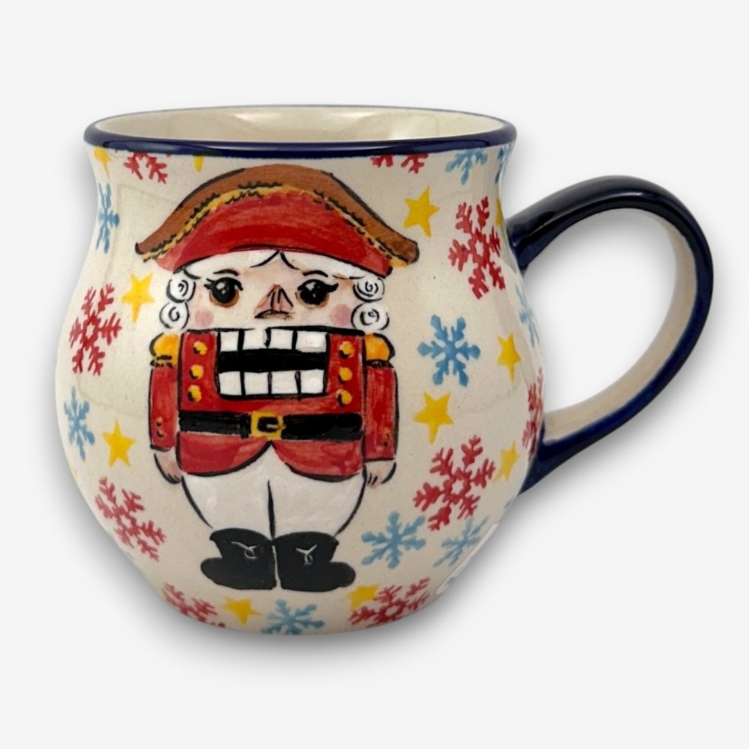 波兰手绘手工陶-胖胖杯 350ml 胡桃钳系列 - 其他杯子 - 陶 多色