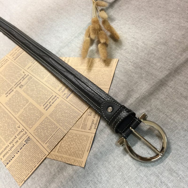 限量马蹄型带头男带  真皮皮带 腰带 严选牛皮  - 3.5 cm宽 - 皮带/腰带 - 真皮 