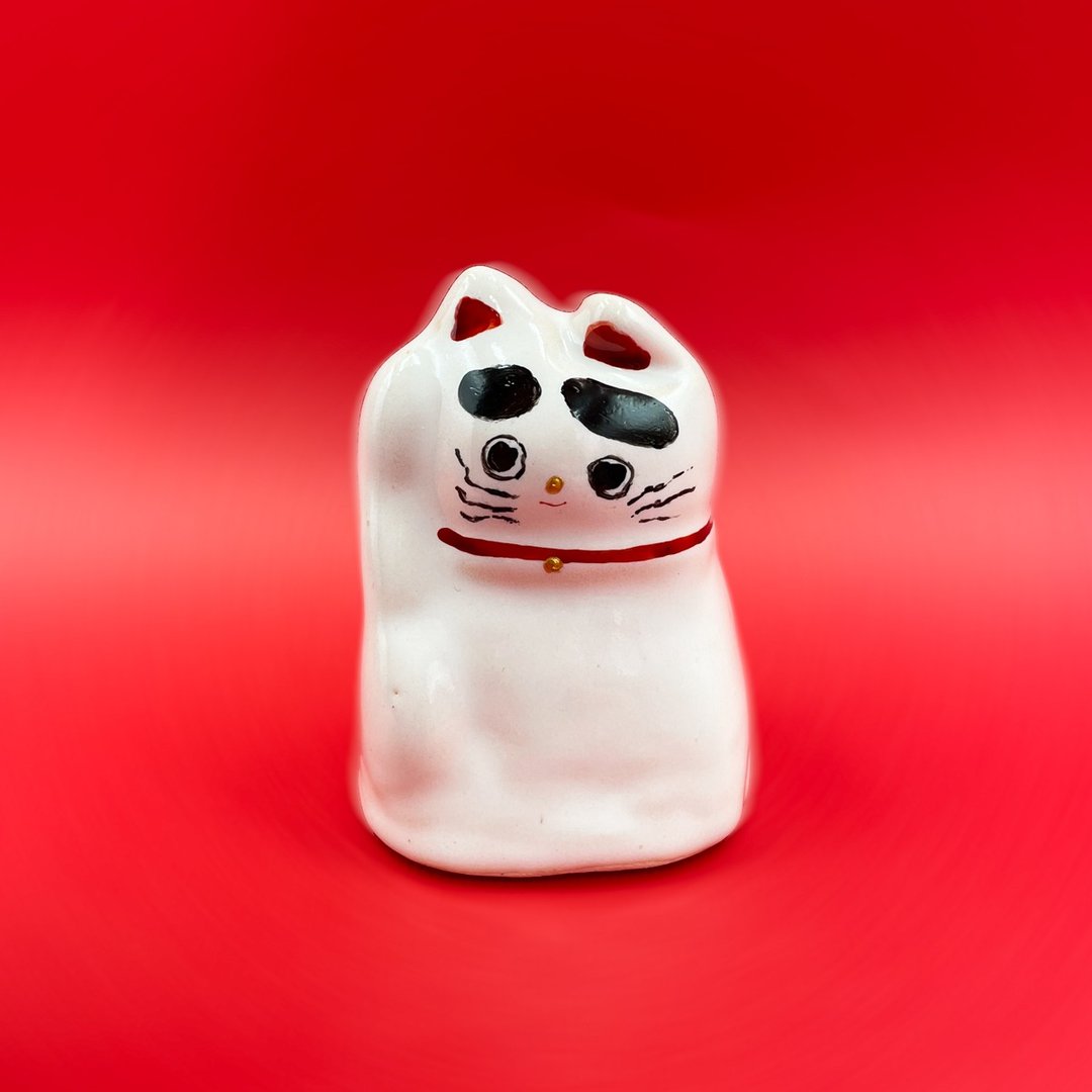 街头开运招财猫_mi-mi-mauh-mauh咪咪猫猫系列_#01 - 摆饰 - 陶 白色