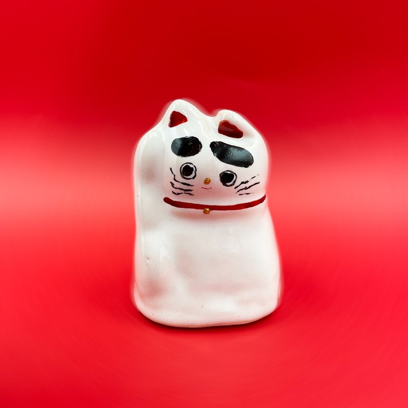 街头开运招财猫_mi-mi-mauh-mauh咪咪猫猫系列_#01 - 摆饰 - 陶 白色