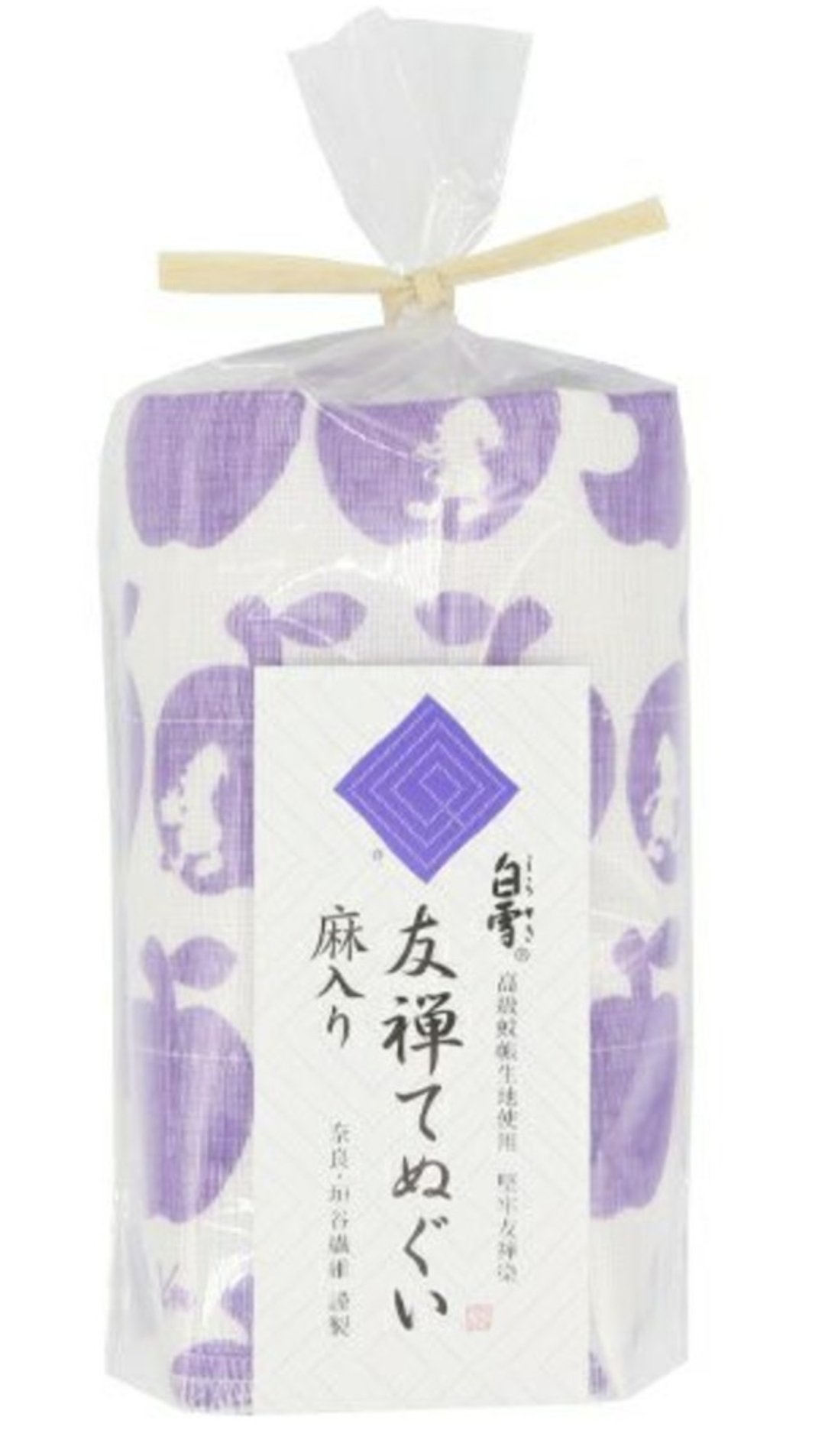 京友禅染汗巾 / 白雪公主 紫色 - 毛巾浴巾 - 棉．麻 紫色