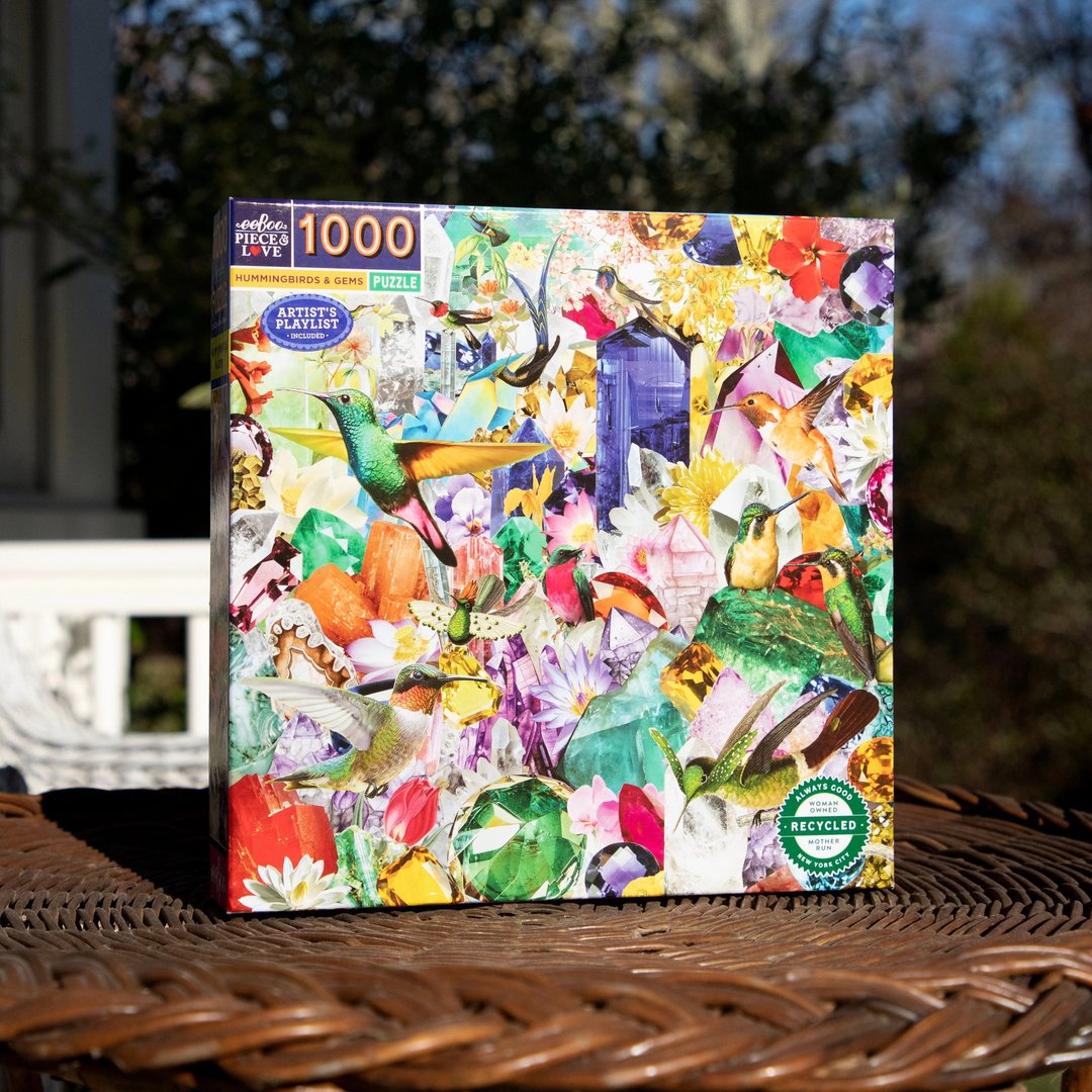 eeBoo 1000片拼图- 蜂鸟与宝石Hummingbirds and Gems 1000 Piece - 拼图 - 纸 