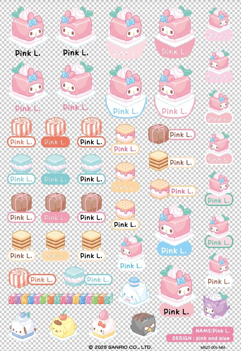 Pink and Blue × Sanrio 三丽鸥联名立体水晶贴纸 美乐蒂 - 贴纸 - 其他材质 